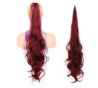 Ponytail Extension Natural Curly Hairpiece for Women 32inch Synthetic Ponytail Long Layered Flexible Wrap Around Fake Tail Hair Extensions Ponytail Hair Extension(BUG)
