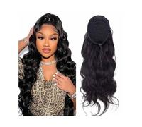 Ponytail Extension Natural Ponytail Clip in Hair Extensions for Woman Body Wave Human Hair Drawstring Ponytail Extensions Remy Hairpiece Ponytail Hair Extension(14inches)