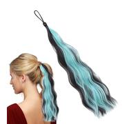 Ponytail Extension - Natural Ponytail Wrap Ponytail with Elastic Tie - Long Braid Wig Synthetic Fake Hair Accessories for Party