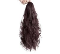 Ponytail Extension Natural Synthesis Wave Curly Claw Ponytail Wig Ponytail Wig Ponytail Female Small Grab With Water Ripple Ponytail Extension Ponytail Hair Extension(Bruin)
