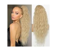 Ponytail Extension Ponytail Extension, Drawstring Ponytail Hair Extensions 26 Inch Long Curly Wavy Ponytail Clip-In Synthetic Ponytail Hairpiece for Women Daily Party Ponytail Hairpiece (Color : 26in