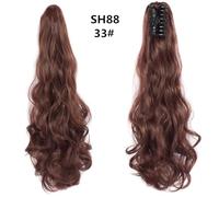 Ponytail Extension Ponytail Hair Extensions Synthetic Claw 20Inch Curly Wavy Claw Clip On Ponytail Hairpieces For White Women Brown Black Red Color Ponytail Hair Extension(SH88 33)