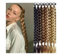 Ponytail Extension, Ponytail Long Braids Ponytail Band Elastic Headband Synthetic Hair Length for Daily Use Party Hair Accessories Hair Extensions(Black)