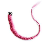 Ponytail Extension Ring Long Boxing Braids Crochet Braid Hair Ponytail Extensions Synthetic Chignon Tail With Rubber Band Hair Ponytail(Rose red)