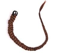 Ponytail Extension Synthetic Chignon Tail With Rubber Band Hair Ring Long Boxing Braids Crochet Braid Hair Ponytail Extensions Hair Extensions Ponytail(Color:Dark brown)
