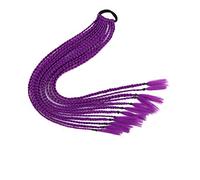 Ponytail Extension Synthetic Elastic Bands Braid Ponytail Extensions, 60CM Colorful Twist Braided Ponytail Hairpieces, 12Pcs Hair Extensions Accessories for Girls Women Ponytail Hair Extension (Color
