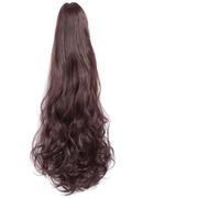 Ponytail Extension Synthetic Long Straight Claw Clip on Ponytail Hair Extensions 24Inch Heat Resistant Pony Tail Hair Piece for Women Daily Party Hair Extensions Ponytail(Color:99J)