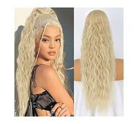 Ponytail Extension Synthetic Long Wavy Ponytail Extensions Drawstring Ponytail Multi-layered Hair 26inch Natural Soft Clip in Ponytail Hairpieces for Women Daily Use Hair Extensions Ponytail(Color:Pla