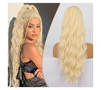 Ponytail Extension Synthetic Ponytail Extensions for Women Long Wavy Fluffy Synthetic Ponytail Hairpiece Natural Soft Daily Use Hair Extensions Ponytail(Color:Blonde)