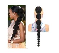 Ponytail Extension Synthetic Ponytail Hair Extension for Black Women, 18/24inch Afro Puff Bubble Lantern Braid Drawstring Ponytail Clip on Pony Tail Hair Extension Hair Extensions Ponytail (Size : 18