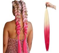 Ponytail Extension Synthetic Ponytail Wig Extension with Color Boxing Braid and Rubber Band Hair Extensions Ponytail(B48)