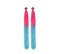 Ponytail Extension Synthetic Rubber Band Braided Ponytail Gradient Natural Women Elastic Extension Daily use(54)