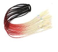 Ponytail Extension Synthetic Rubber Band Twist Braid Ponytail Extension, 60CM Colorful Mixed Braid Hairpieces for Girls Kids, Dress Beautification Ornament Ponytail Hair Extension (Color : 0029, Siz