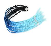 Ponytail Extension Synthetic Rubber Band Twist Braid Ponytail Extension, 60CM Colorful Mixed Braid Hairpieces for Girls Kids, Dress Beautification Ornament Ponytail Hair Extension (Color : 0022, Siz