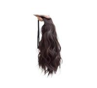 Ponytail Extension Synthetic Wig Long Hair Tied with Water Waves Increased Volume Tying Simulated Daily use(Light Brown)