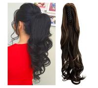 Ponytail Extension, Two Wear Styling Wavy Hair Extensions Synthetic Fake Hair Clip In The Ponytail Wig Daily Curls The Ponytail Hair Extensions(Brown)