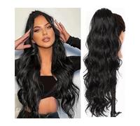 Ponytail Extension Virgin Hair Weave Brazilian Hair Extensions 100G/Set long 26Inch Body Wave Drawstring Ponytail Human Hair Ponytail For Women for Daily Use(18inches)