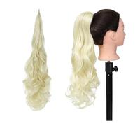 Ponytail Extension Wave Flexible Wrap Around PonyTail Long Fake Tail Hair Extensions Synthetic Wavy Hairpieces Horse Hair Extensions Ponytail(613)