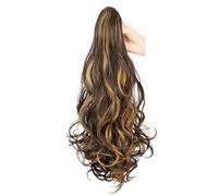 Ponytail Extension Wavy Curly 20" Long Synthetic Fake Pony Tail Wig Claw Clips For Women Daily Use 140 G Hair Extension for Daily Use(4H27#)