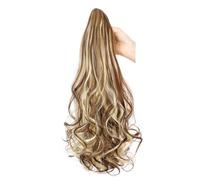 Ponytail Extension Wavy Curly 20" Long Synthetic Fake Pony Tail Wig Claw Clips For Women Daily Use 140 G Hair Extension for Daily Use(8H613#)