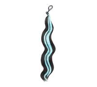 Ponytail Extension Wavy Ponytail with Rubber Band Synthetic Braided Hairpiece for Women Girls Hair Extensions Ponytail(BLUE)