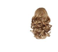 Ponytail Extension, Wig Drawstring Short Ponytail Roman Roll Short Ponytail Multi-color Change Hairstyle Hair Extensions(Gold)