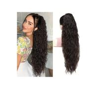 Ponytail Extensions 26 inch Claw Clip Long Curly Wavy Clip in Ponytails Synthetic Hair Piece Pony Tail Hairpieces for Women(Brown)