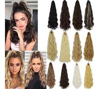 Ponytail Extensions Claw Long Wavy Curly Clip in Ponytail Hair Extension Hairpiece One Piece Mini Jaw Synthetic Pony Tail Hairpieces 24"