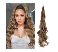 Ponytail Extensions Flexible Winding Type Long Wavy Hair Magic Wand High Ponytail Fluffy Hair Extension Synthetic Wig 32-inch Ponytail Women for Women(M8 25)