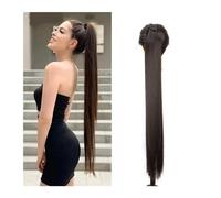 Ponytail Extensions Ponytail Clip in Hair Extension 85cm Synthetic Long Straight Ponytail Drawstring Black Blonde Hairpiece for Women for Women(27)