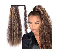 Ponytail Extensions Ponytail Extensions for Women Long Curly Ponytail Natural hair extension Wrap on Clip Hair Blonde Black Horse Tail Synthetic for Women(Q19 86H10)