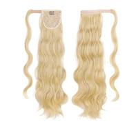 Ponytail Extensions Resistant Synthetic Hairpiece for Women Ponytail Hair Extensions, Ponytail Extension 22" Long Wave Curly Wrap Around Pony Tail Heat for Women(Color:M22-613)