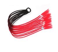 Ponytail Hair Extension 12Pcs Hair Colorful Wigs Braid Ponytail Headband, Twist Braided Synthetic Hairpieces Extensions Accessories, Elastic Rubber Hair Bands Ponytail Hairpiece (Color : 001, Size :