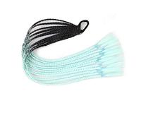 Ponytail Hair Extension 12Pcs Hair Colorful Wigs Braid Ponytail Headband, Twist Braided Synthetic Hairpieces Extensions Accessories, Elastic Rubber Hair Bands Ponytail Hairpiece (Color : 0014, Size