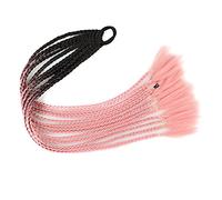 Ponytail Hair Extension 12Pcs Hair Colorful Wigs Braid Ponytail Headband, Twist Braided Synthetic Hairpieces Extensions Accessories, Elastic Rubber Hair Bands Ponytail Hairpiece (Color : 005, Size :