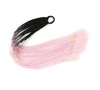 Ponytail Hair Extension 12Pcs Hair Colorful Wigs Braid Ponytail Headband, Twist Braided Synthetic Hairpieces Extensions Accessories, Elastic Rubber Hair Bands Ponytail Hairpiece (Color : 004, Size :