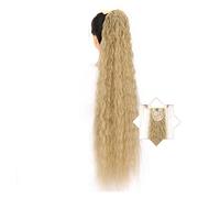 Ponytail Hair Extension 22/32 Inch Long Corn Wavy Ponytail Extensions Synthetic Natural Drawstring Ribbon Fake Hair Pony Tail Clip in Extensions Women Hairpieces Ponytail Hairpiece (Color : 007, Siz