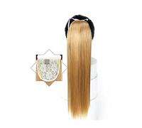 Ponytail Hair Extension 22" Long Straight Soft Heat Resistant Synthetic Clip in Drawstring Straight Ponytail Hairpieces Ponytail Extensions for Women Ponytail Hairpiece (Color : 006, Size : 22inches