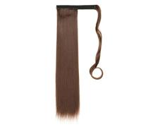 Ponytail Hair Extension 22inch Long Straight Ponytail Extension Wrap Around Clip On Ponytail Hair Extension Heat Resistant Synthetic Straight Hair Pony Tail Hairpieces Ponytail Hairpiece (Color : MST