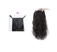 Ponytail Hair Extension 35/55/80cm Synthetic Long Corn Wave Ponytail Extension Drawstring Curly Wavy Ponytail Hairpieces for Women Curly Drawstring Ponytail Heat Resistant Ponytail Hairpiece (Color :