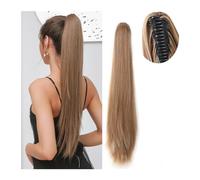 Ponytail Hair Extension Claw Clip Wig in Ponytail Extension Straight Synthetic Long Pony Tail Soft High Quality Hairpiece for Women Girls Ponytail Hairpiece(4AP24A)
