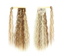 Ponytail Hair Extensions Ponytail Wrap Around Clip in Hair Piece Silk Long Curly with Magic Paste Clip in Pony Tail,#6H613