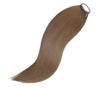 Ponytail Hair Extensions with Elastic Ties 24 Inch Long Straight False Pony Tails Natural Synthetic Hair Piece for Women(R822-12)