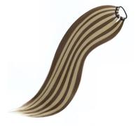 Ponytail Hair Extensions with Elastic Ties 24 Inch Long Straight False Pony Tails Natural Synthetic Hair Piece for Women(R822-10H24)