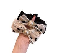 Ponytail Holder Hair Accessories 2pcs Girl Hair Bowknot Scrunchie Pearl Pendant Hair Ties Ponytail Holder Hair Scrunchies