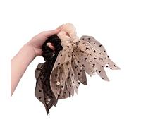 Ponytail Holder Hair Accessories 2pcs Hair Ring Streamer Head Rope Female Love Beads Tassel Lace Bow Tied Hair Elastic