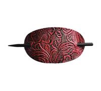 Ponytail Holder - Leather Hair Clip, Creative Shape Clip, Pin Closure | Durable Hair Accessory, Eight Accent Color Options, Hairdressing Support