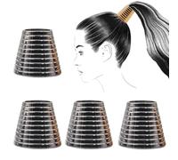 Ponytail Holder Metal Pack of 4 Tapered High Tail Hair Clips | Metallic Hair Scrunchie Hair Cuffs Easy Installation Hair Clip Non-Slip Elegant Hair Accessories For Thick Thin Hair