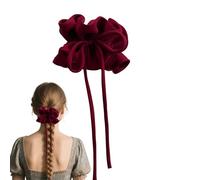 Ponytail Holders - Elastic Bow Hair Bands, Soft Rubber Ribbon Scrunchies | Stylish No-Slip Hair Accessories for Girls Women Kids, Cute Stretch Hair Ties for Party, Cheer, Urban Styling or Gift Use