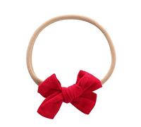 Ponytail Holders Little Girls Headband Bowknot Elastic Hair For Infant (Red, One Size)